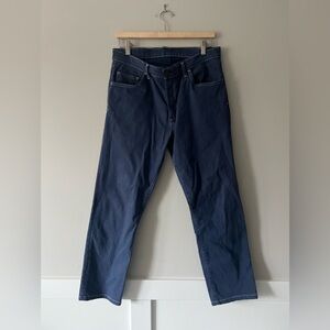 Blue Delta Italian Cotton Pants Tailored Straight Leg Jeans Made in USA 32 x 36